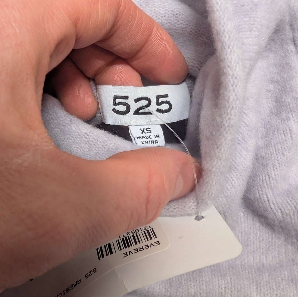 525 America Evereve (XS) Lavender Turtleneck Rollneck Pullover Sweater NWT - Picture 4 of 7